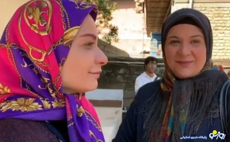 هما و فهیمه در پشت صحنه سریال پایتخت ۶